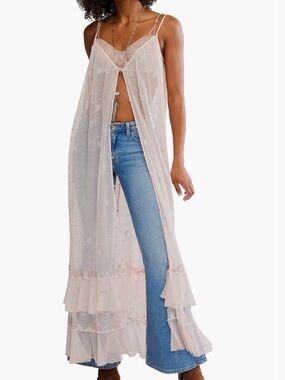 Free People Star of the Show Sequin Mesh Nightgown